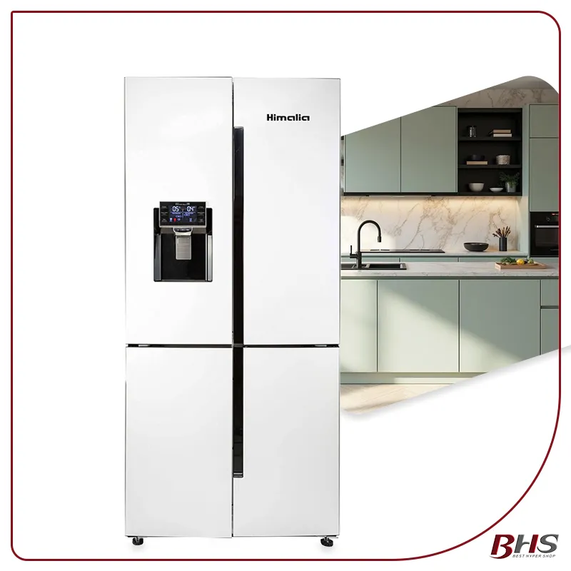  یخچال فریزر ساید بای ساید سفید متالیک تسلا هیمالیا